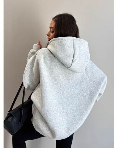 Bluza z haftem La Milla szary melanż