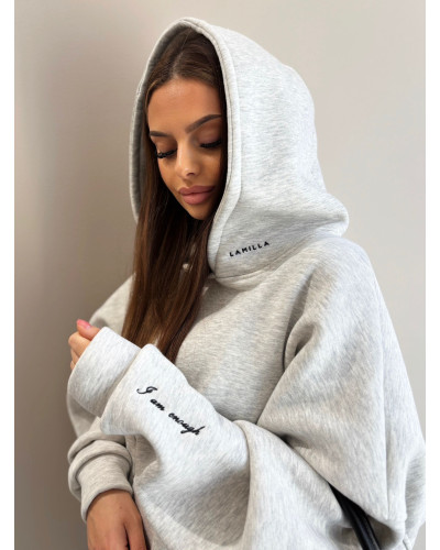 Bluza z haftem La Milla szary melanż