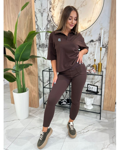 Legginsy push-up ocieplane By o la la...! espresso