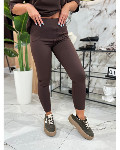 Legginsy push-up ocieplane By o la la...! espresso