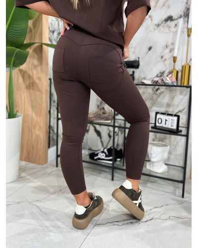 Legginsy push-up ocieplane By o la la...! espresso