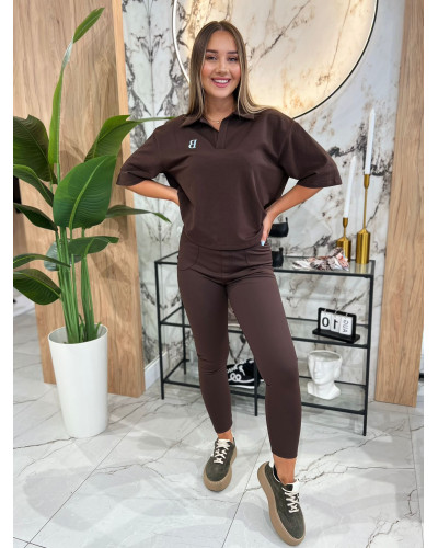 Legginsy push-up ocieplane By o la la...! espresso