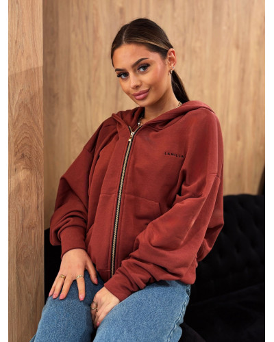 Bluza rozpinana La Milla ceglana
