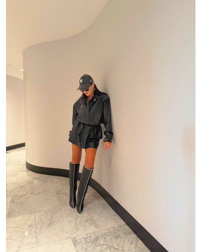 Bomberka z klamerkami na rękawie La Milla czarna