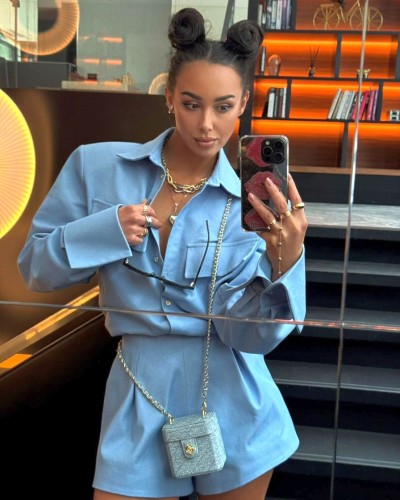 Spodenki a'la jeans La Milla niebieskie