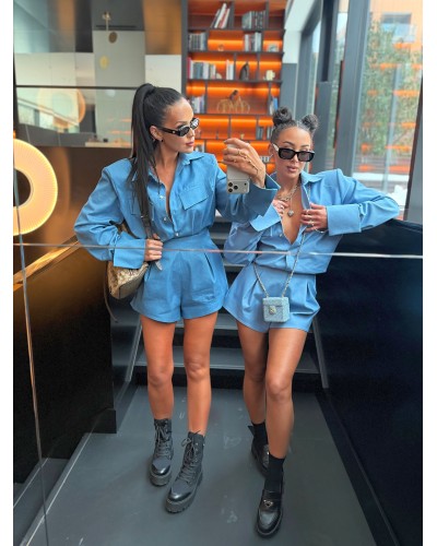 Koszula a'la jeans La Milla niebieska