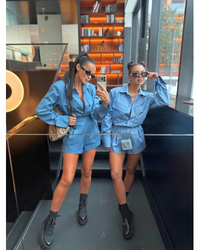 Koszula a'la jeans La Milla niebieska