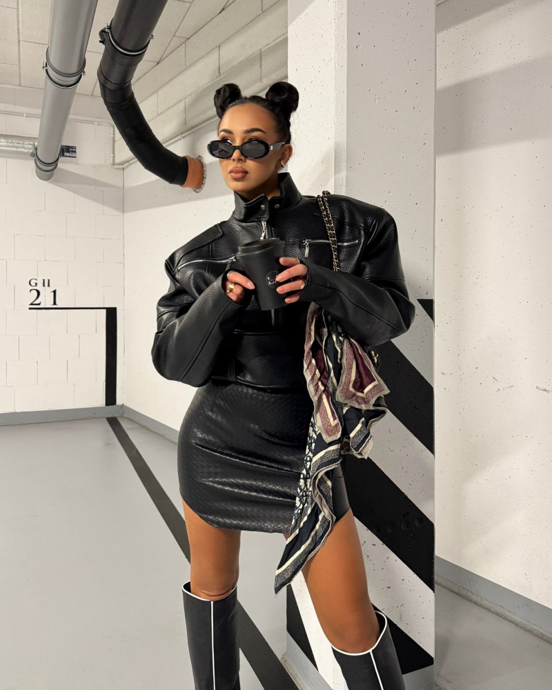 Spódniczka z eko skóry La Milla czarna