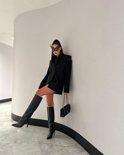 Marynarka z wyciętymi ramionami La Milla czarna