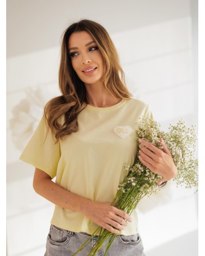 T-shirt z logowanym serduszkiem By o la la...! sunshine