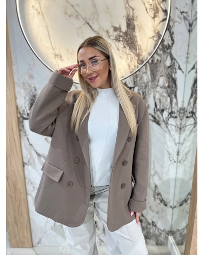 Marynarka dwurzędowa By o la la...! kakao