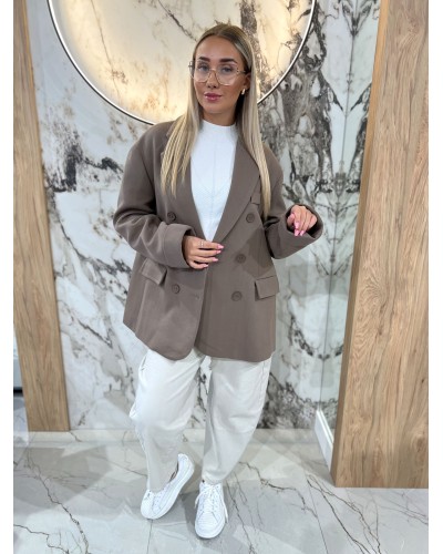 Marynarka dwurzędowa By o la la...! kakao