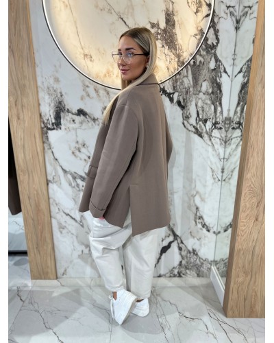 Marynarka dwurzędowa By o la la...! kakao