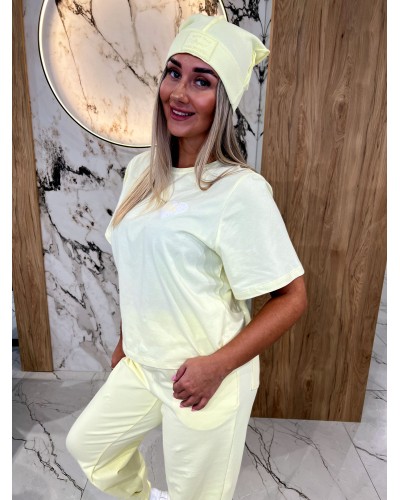 Czapka prążkowana z przeszyciem By o la la...! sunshine