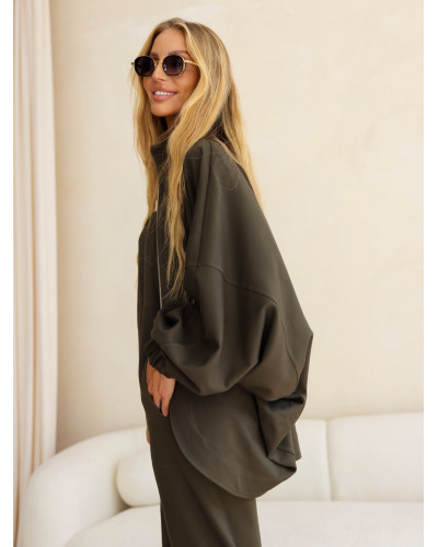 Komplet kombinezon plus bluza By o la la...! olive