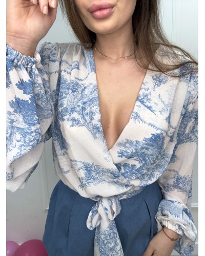 Koszula wiązana DIOR La Milla niebieska