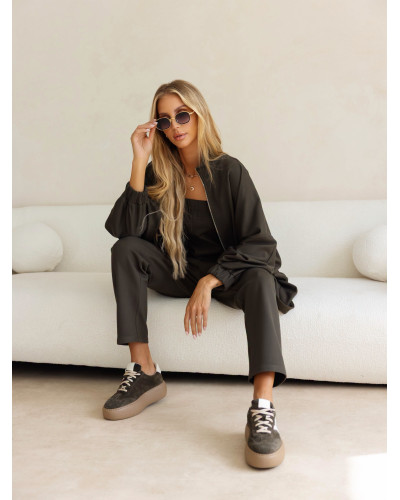 Komplet kombinezon plus bluza By o la la...! olive
