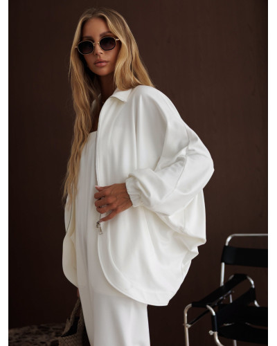 Komplet kombinezon plus bluza By o la la...! śmietankowy
