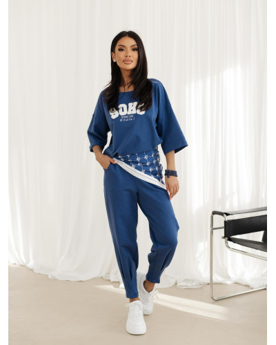 Spodnie dresowe z wywijaną gumą By o la la...! denim