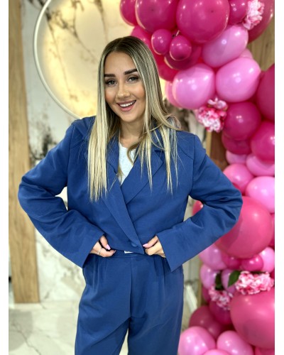 Marynarka krótka z odpinanym kapturem By o la la...! denim