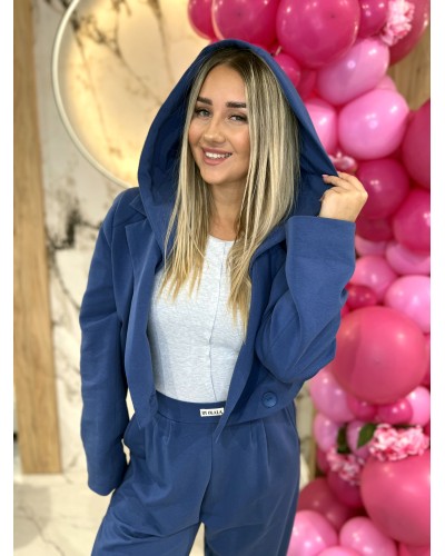 Marynarka krótka z odpinanym kapturem By o la la...! denim
