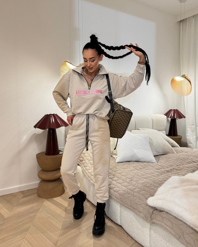 Spodnie dresowe La Milla beżowe