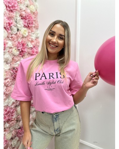 T-shirt Paris Stylish Club La Milla różowy