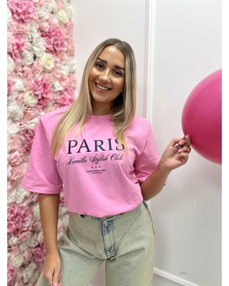 T-shirt Paris Stylish Club La Milla różowy