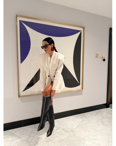 Marynarka z wyciętymi ramionami La Milla śmietanowa