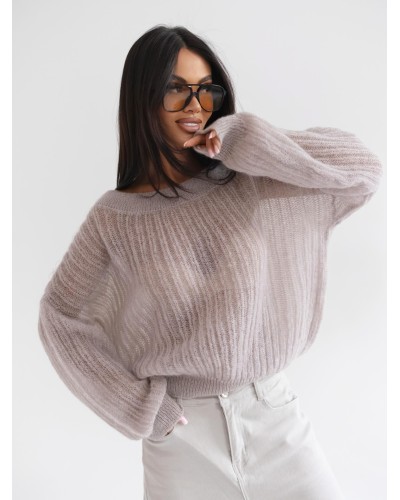 Sweter moherowy mgiełka By o la la...! nude
