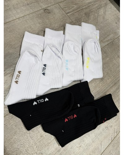 Skarpetki wysokie OLL By o la la...! czarne z bielą