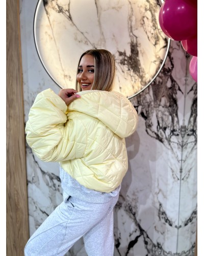 Pikowana kurtka z bufiastym rękawem By o la la...! sunshine