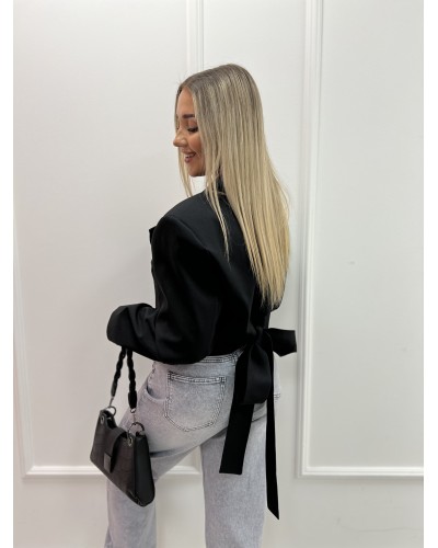 Marynarka krótka z kokardą na plecach La Milla czarna