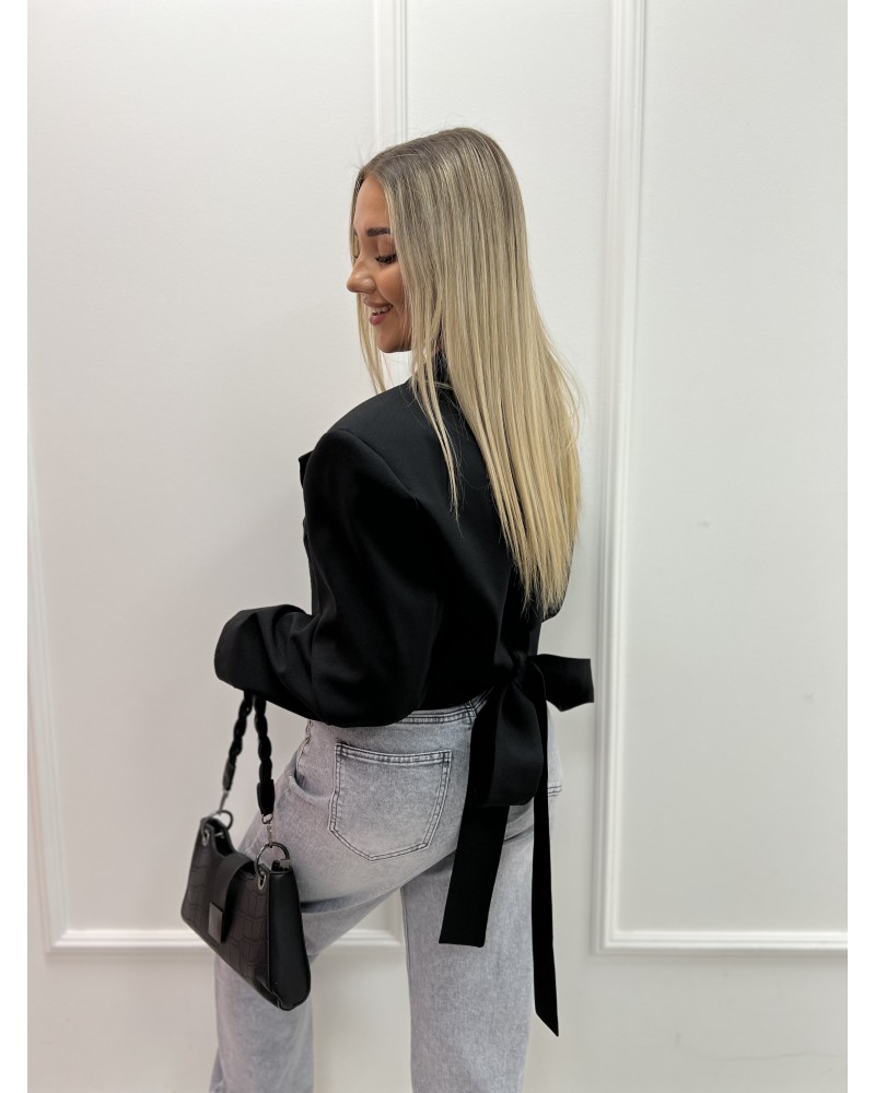 Marynarka krótka z kokardą na plecach La Milla czarna