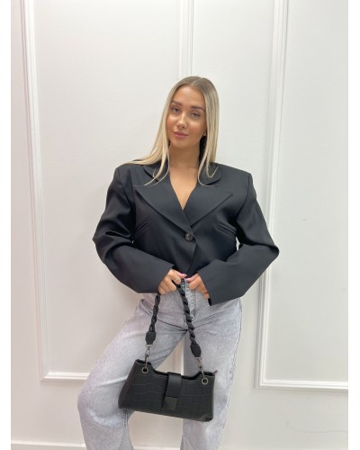 Marynarka krótka z kokardą na plecach La Milla czarna