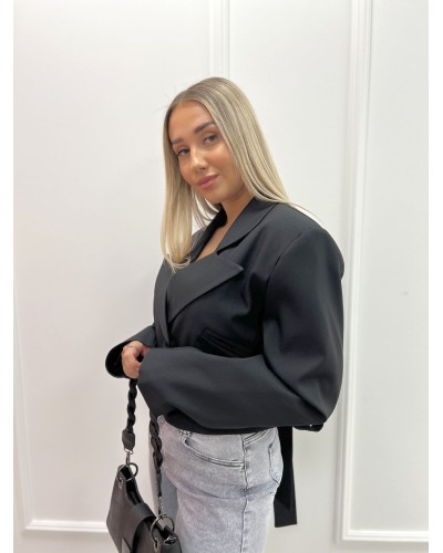 Marynarka krótka z kokardą na plecach La Milla czarna