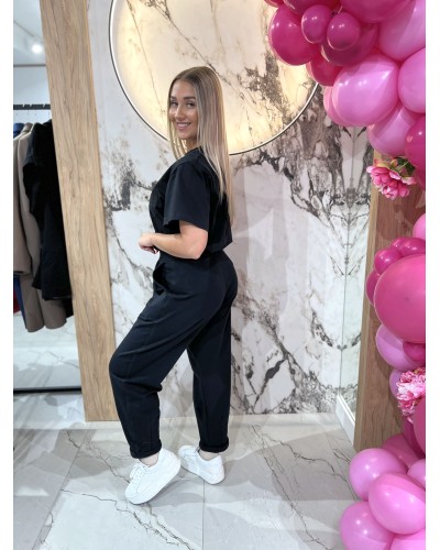 T-shirt z haftem BOHO By o la la...! czarny