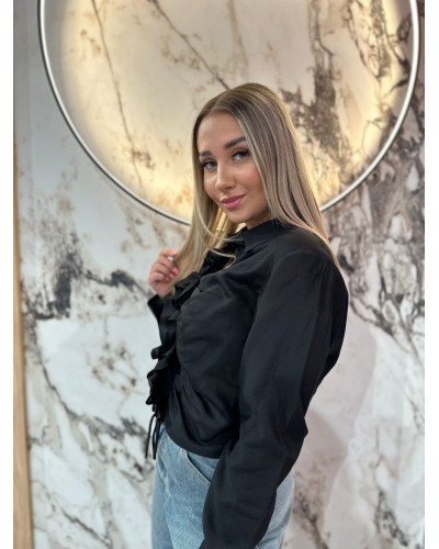 Koszula z żabotem By o la la...! czarna