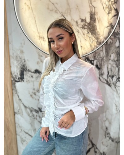 Koszula z żabotem By o la la...! biała