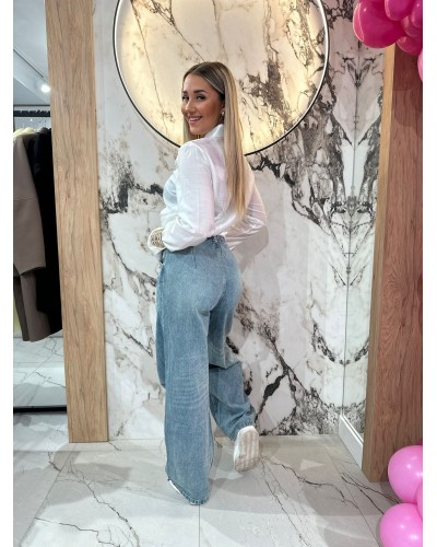 Koszula z żabotem By o la la...! biała