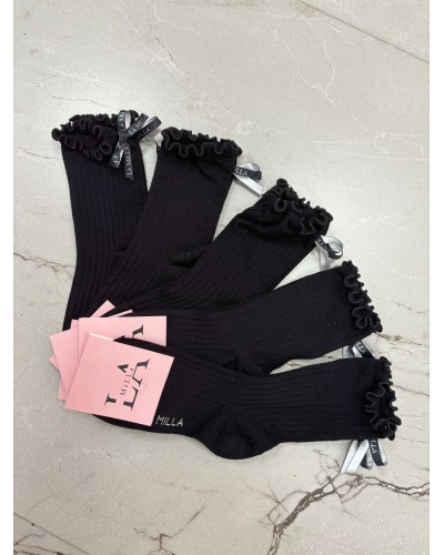 Skarpetki z kokardką La Milla czarne