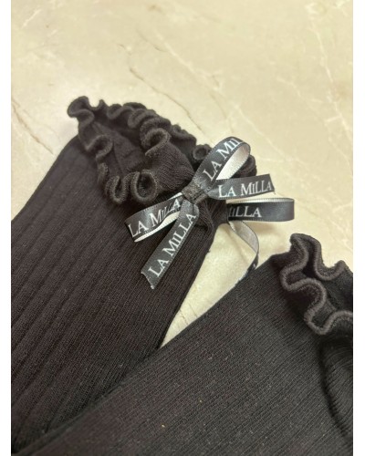 Skarpetki z kokardką La Milla czarne