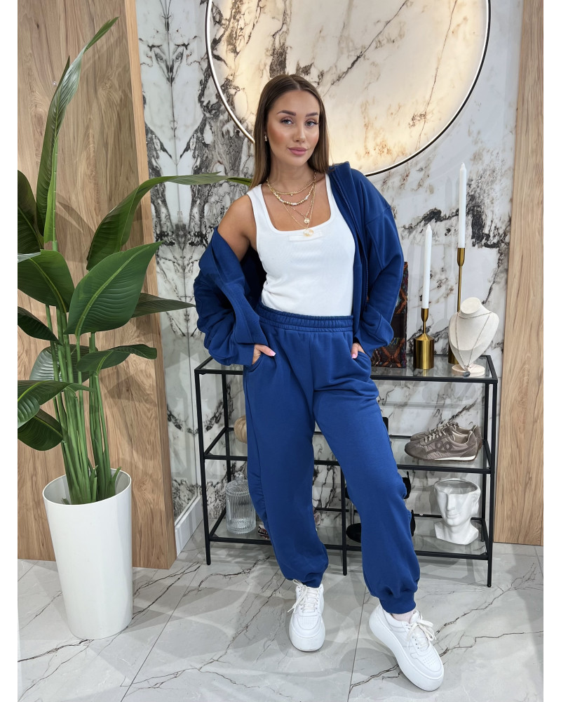 Komplet dresowy z bluzą By o la la...! navy blue