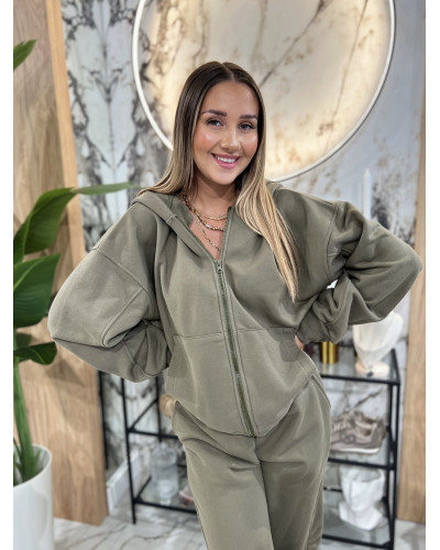 Komplet dresowy z bluzą By o la la...! olive