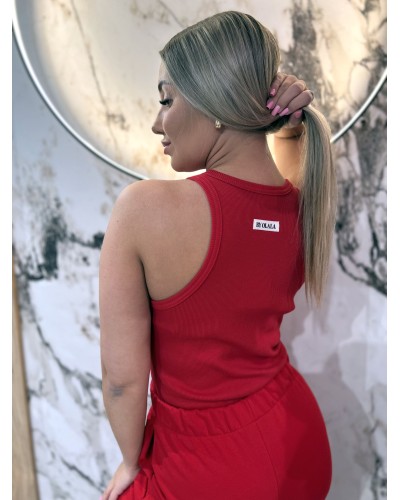 Bokserka prążkowana Wiosna By o la la...! red kiss