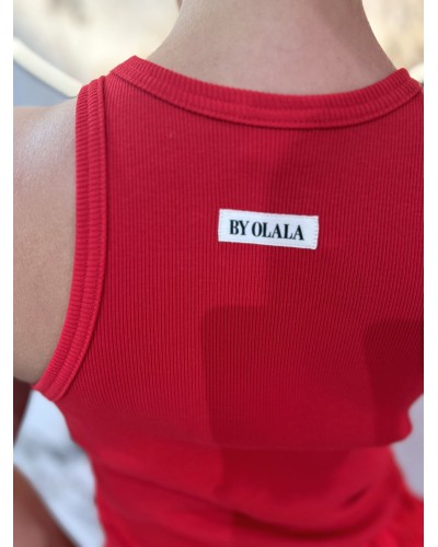 Bokserka prążkowana Wiosna By o la la...! red kiss