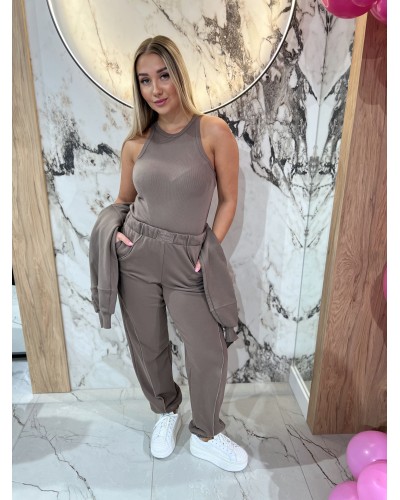 Bokserka prążkowana Wiosna By o la la...! kakao