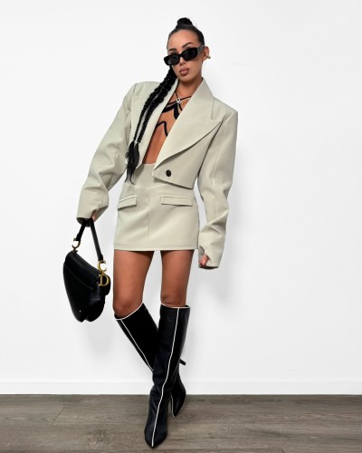 Marynarka krótka La Milla szałwia