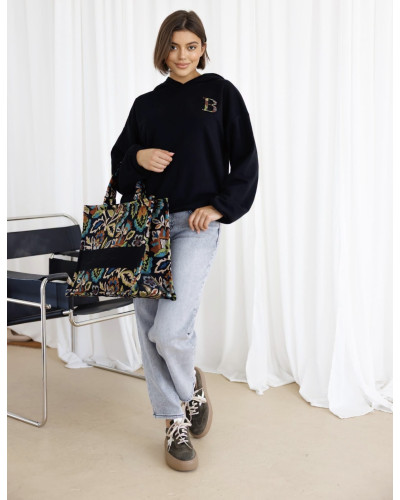 Bluza z kapturem z B By o la la...! czarna