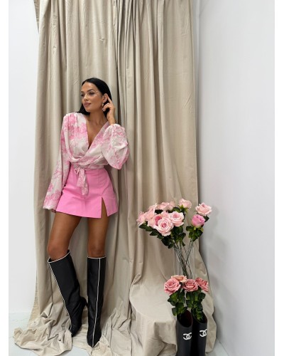 Spódnico-spodenki a'la jeans La Milla różowe